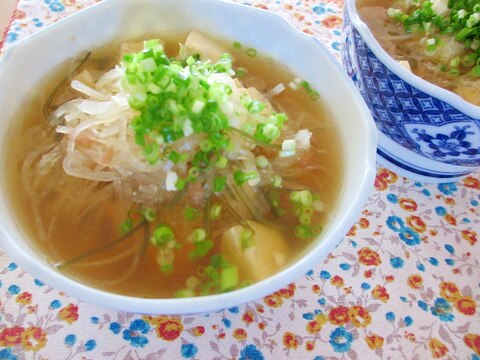 大根と豆腐の梅昆布スープ